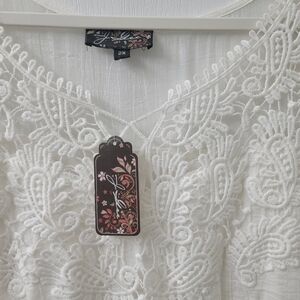 Elegant White Lace Midi Dress